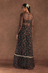BLACK IRISBUD CAPE SET