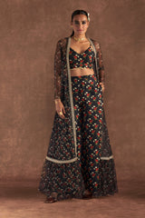 BLACK IRISBUD CAPE SET