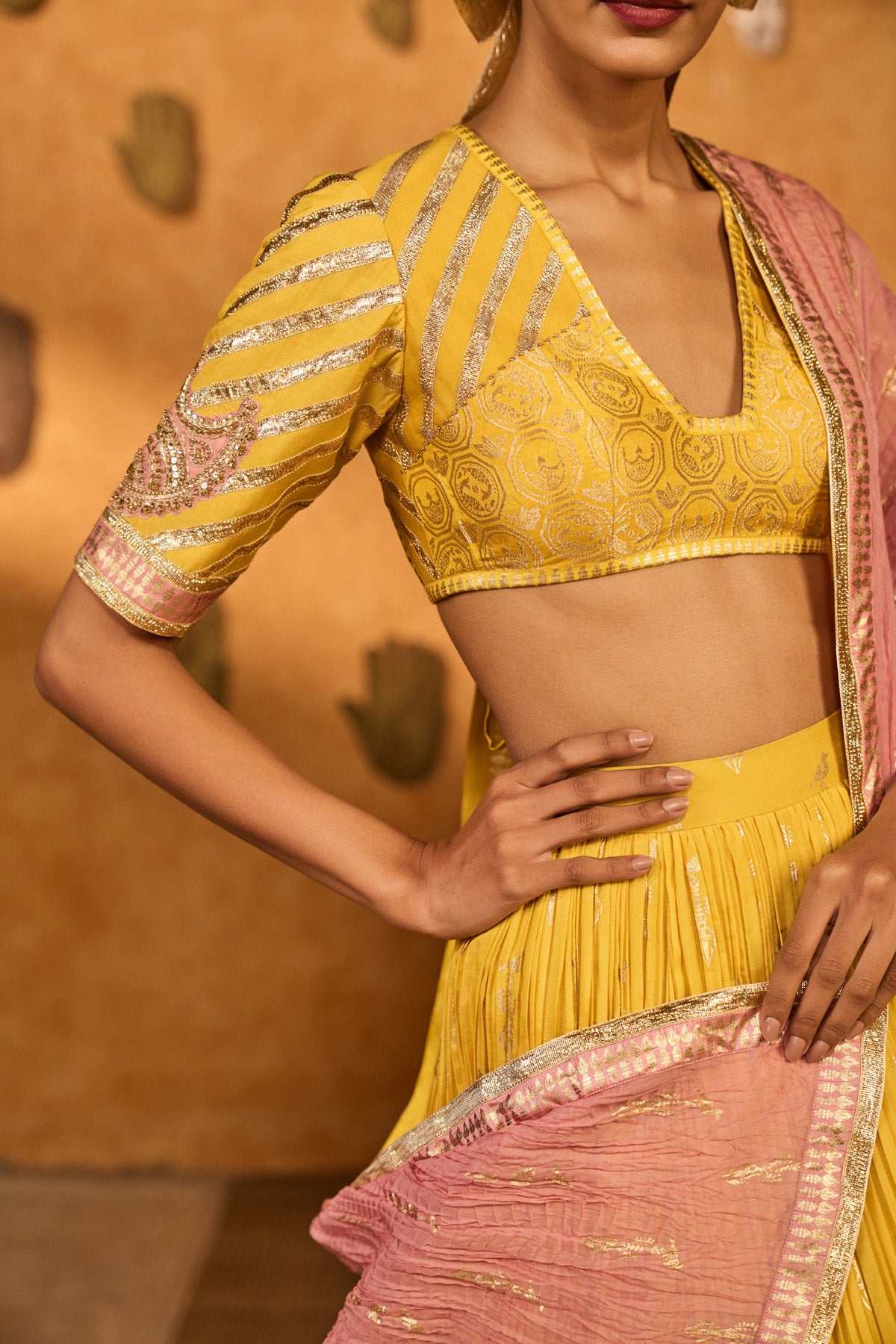 SPICED OCHRE LUNAR LEHENGA SET