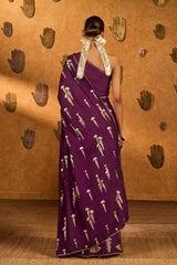 BERRY CHERRY WINE SAREE
