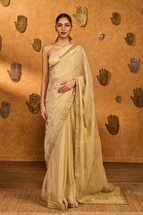 IVORY MOON GARDEN TISSUE SAREE