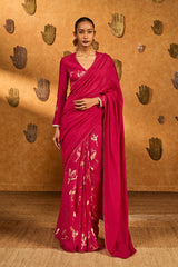 PINK CRANE DAWN SAREE
