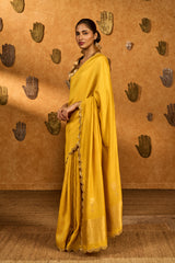 YELLOW BIRD TALES SAREE