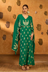 GREEN LUNAR CROWN KAFTAN