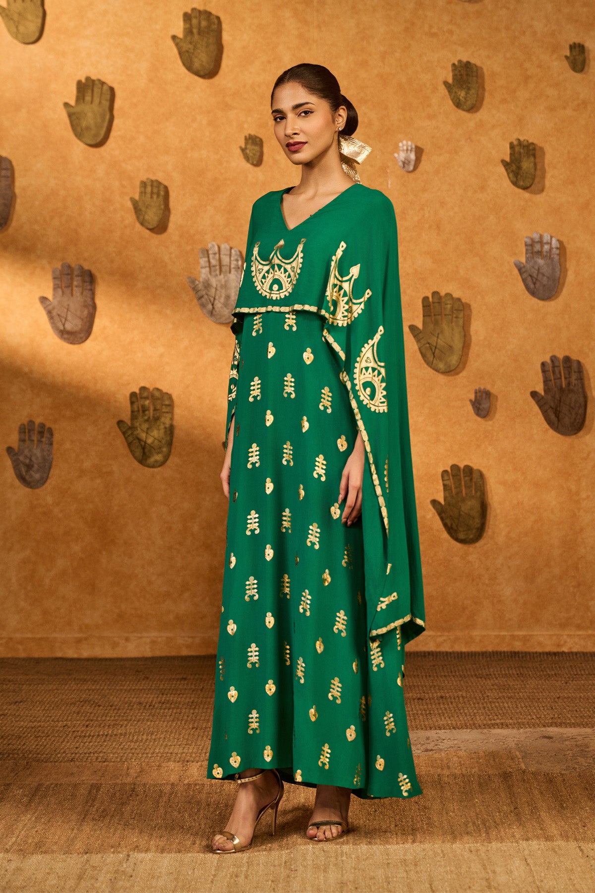 GREEN LUNAR CROWN KAFTAN