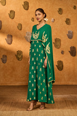 GREEN LUNAR CROWN KAFTAN
