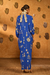 BLUE GILDED FOLKSTONE KAFTAN