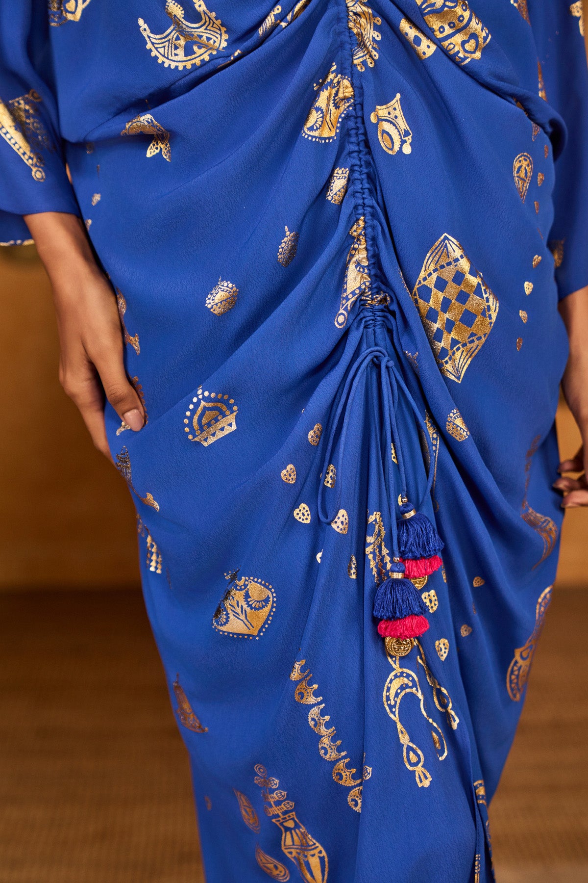 BLUE GILDED FOLKSTONE KAFTAN
