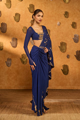 SAPHIRE FOLKSTONE DRAPED SAREE