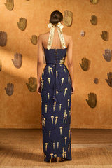 NAVY BLUE CHERRY VINE FUSION SET