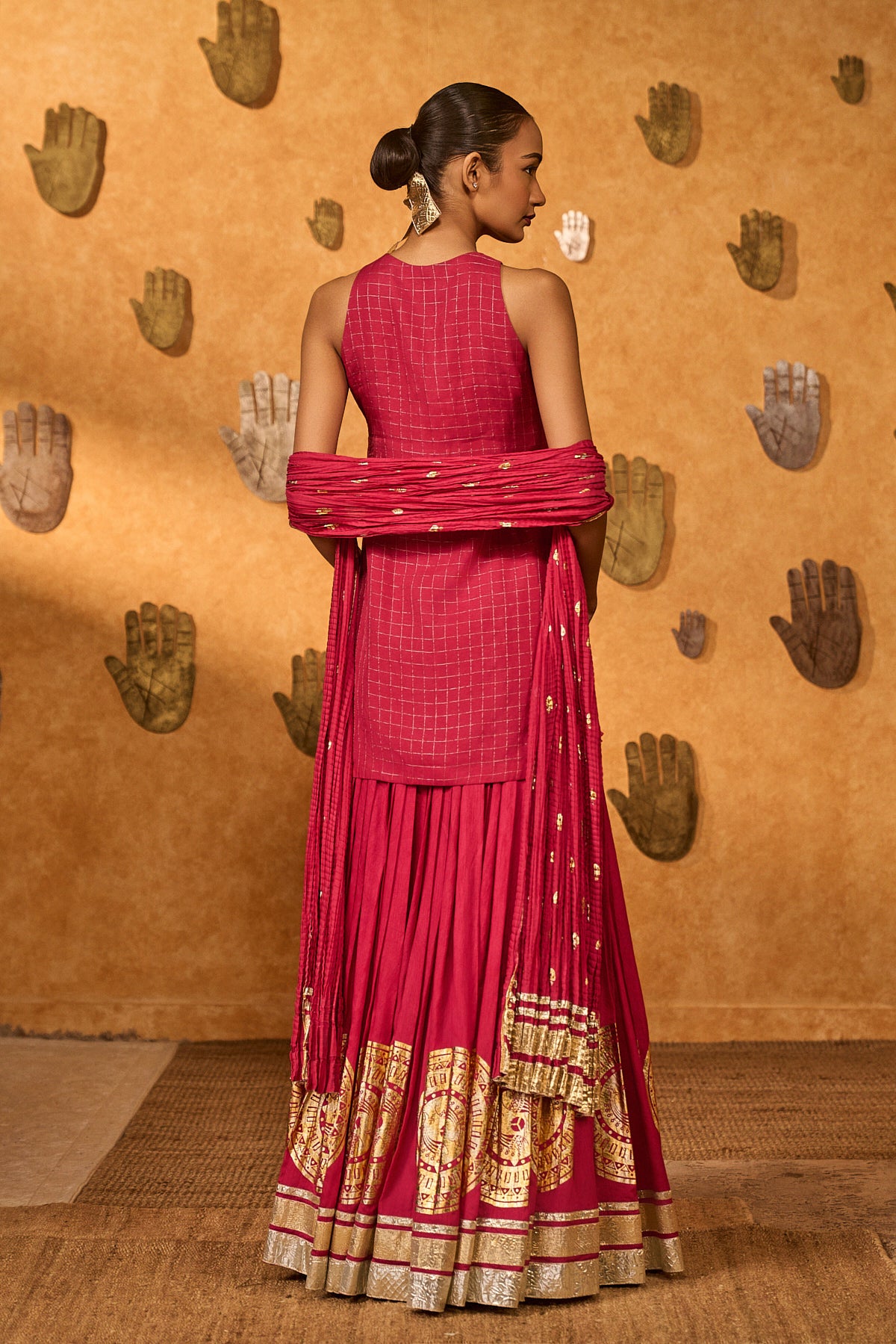RASPBERRY MOONFISH SKIRT SET