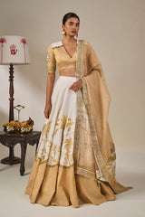 Ivory Backwater Postcard Lehenga Set