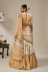 Ivory Backwater Postcard Lehenga Set