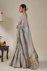 Grey Kathakali Malabar Saree