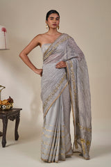Grey Kathakali Malabar Saree
