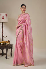 Pink Kochi Counch Saree