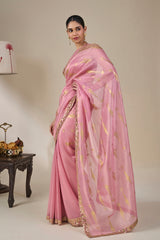 Pink Kochi Counch Saree