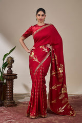 Crimson Khari Saree