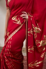 Crimson Khari Saree