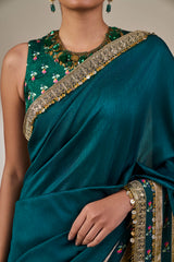 Teal Taal Saree