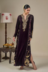 Plum Tropical Stardust Kaftan