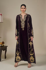 Plum Tropical Stardust Kaftan