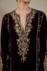 Plum Tropical Stardust Kaftan