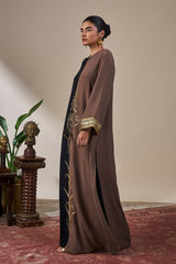 Black & Brown Shaahi Bloom Kaftan