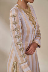 Lilac Cosmic Ascent Stripe Kurta Set