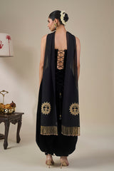 Black Blooming Sun Corset Set