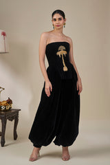Black Blooming Sun Corset Set