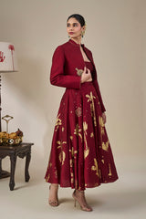 Cherry Malabar Masque Skirt Set