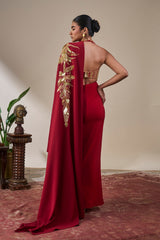 Rang Laal Drape Skirt Set