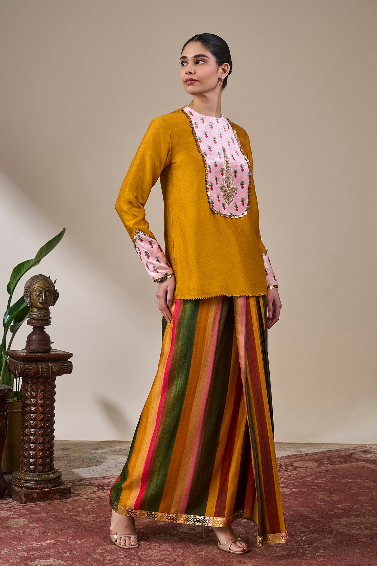 Spice Stripes Veshti Set