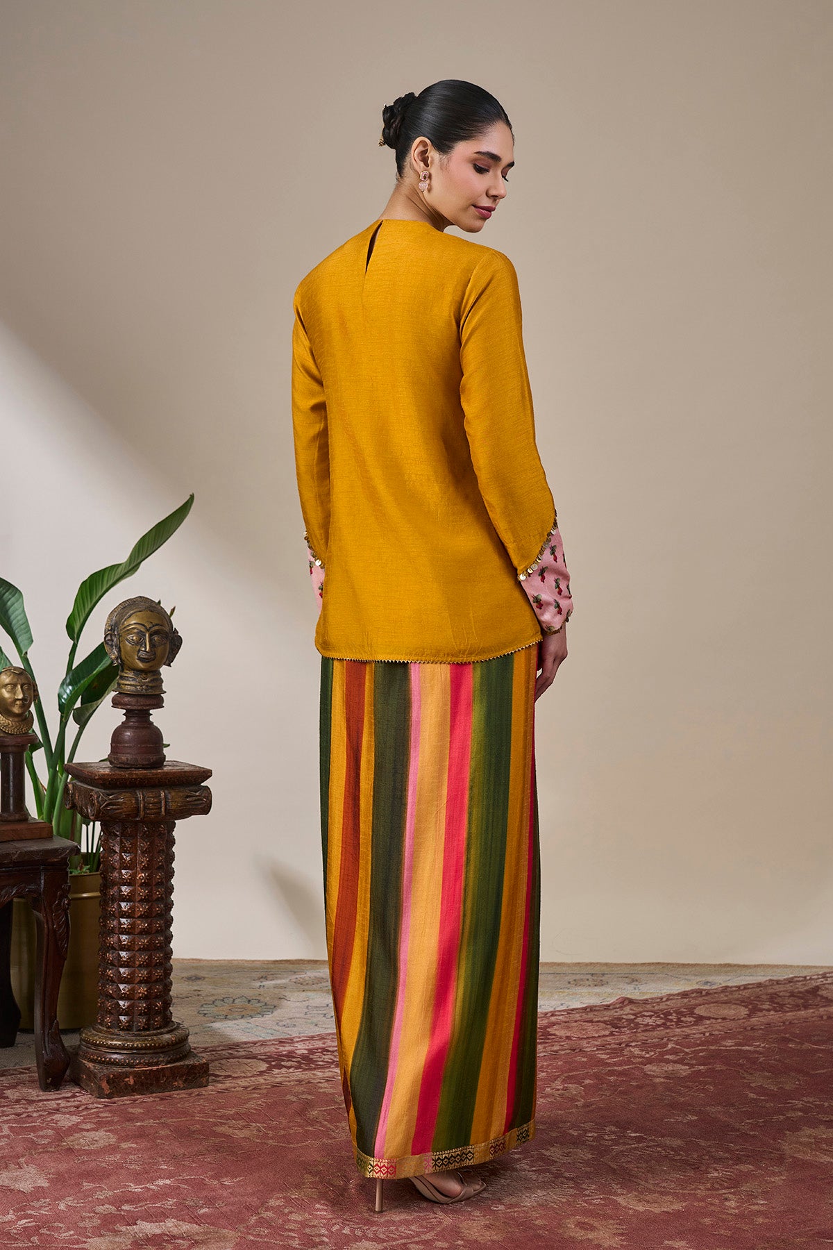 Spice Stripes Veshti Set