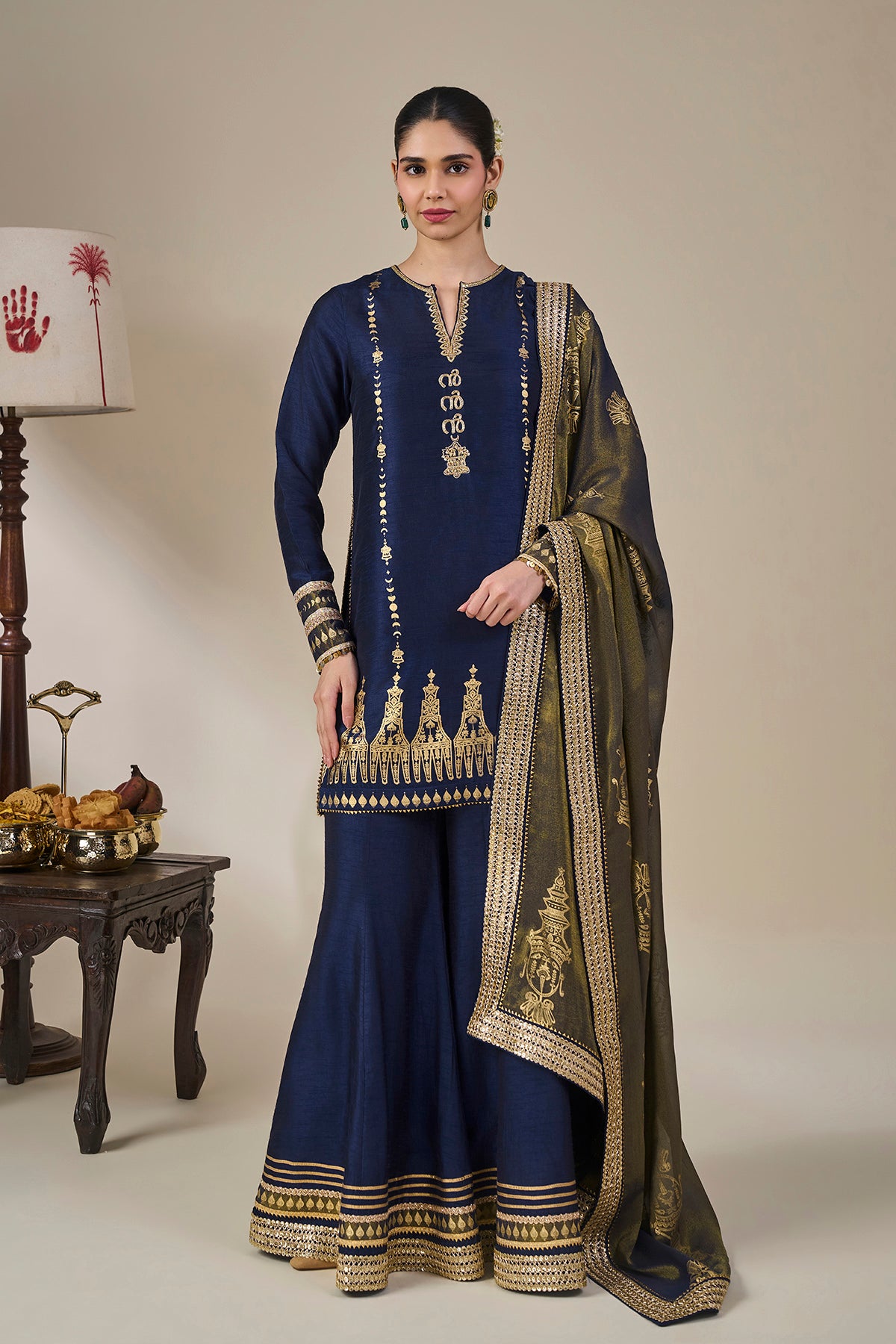 Blue Heirloom Moonfall Sharara Set