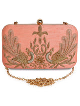 Peacock couple clutch