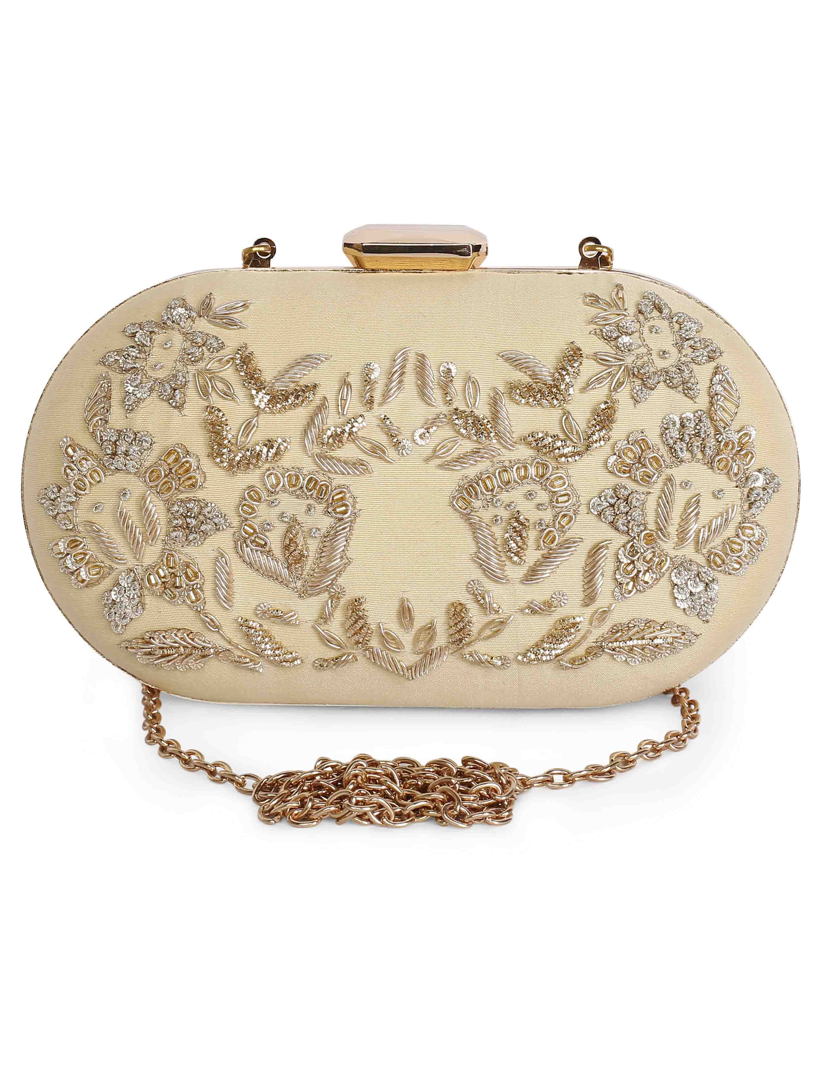 Zardosi oblong clutch