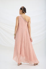 ONE SHOULDER DRAPE DRESS