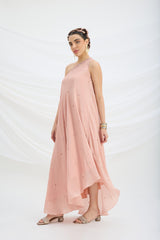 ONE SHOULDER DRAPE DRESS