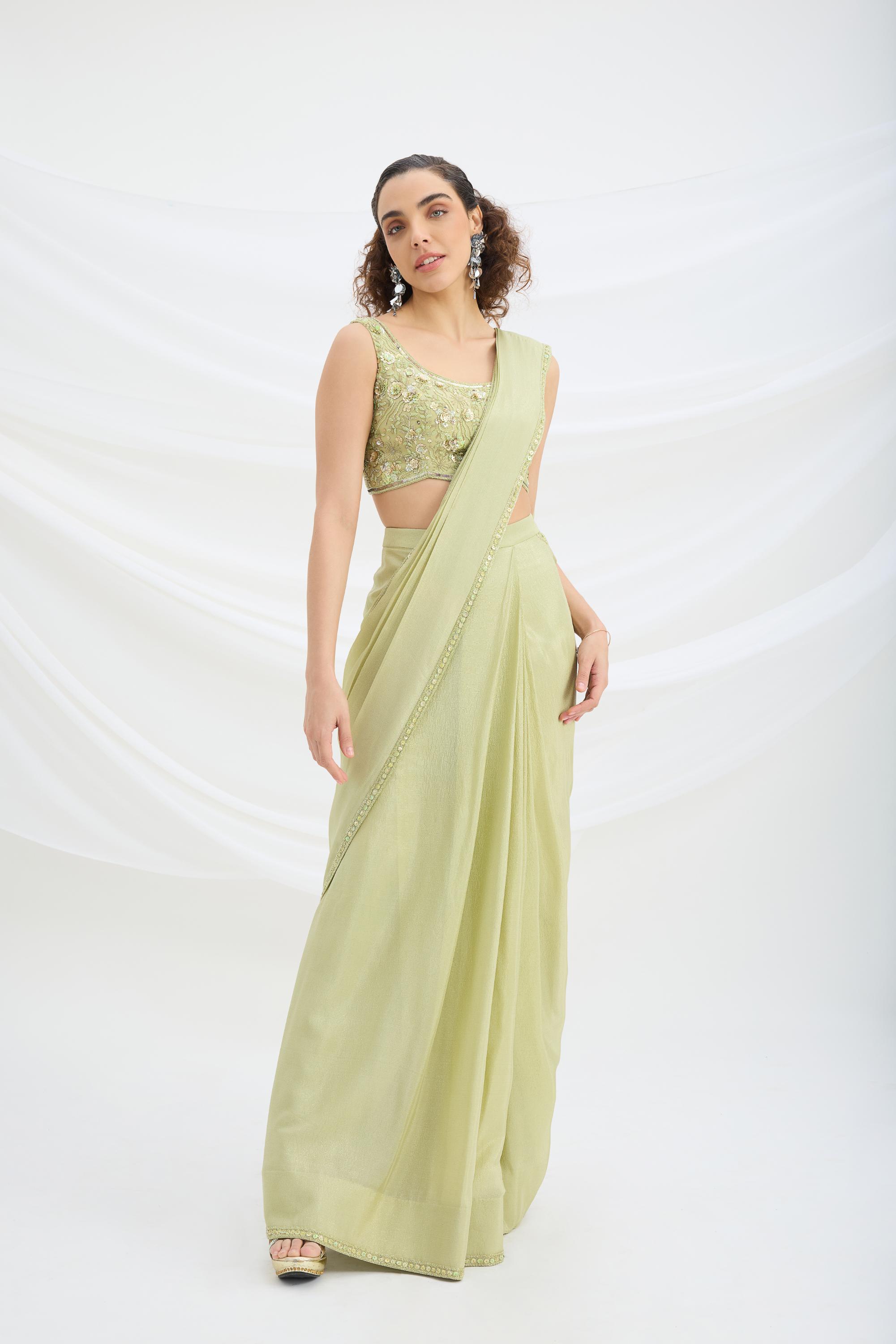 DRAPE SAREE SET