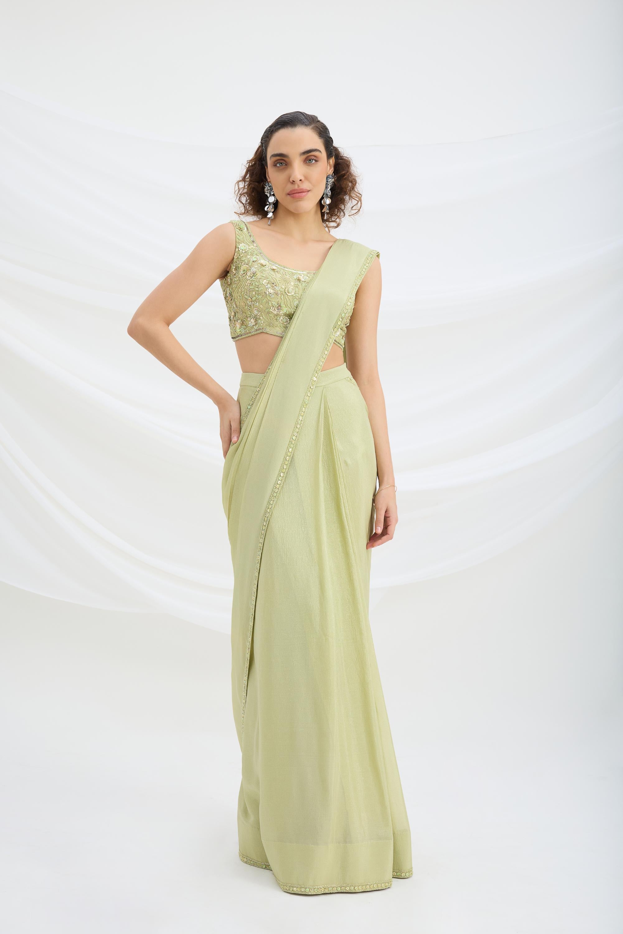 DRAPE SAREE SET