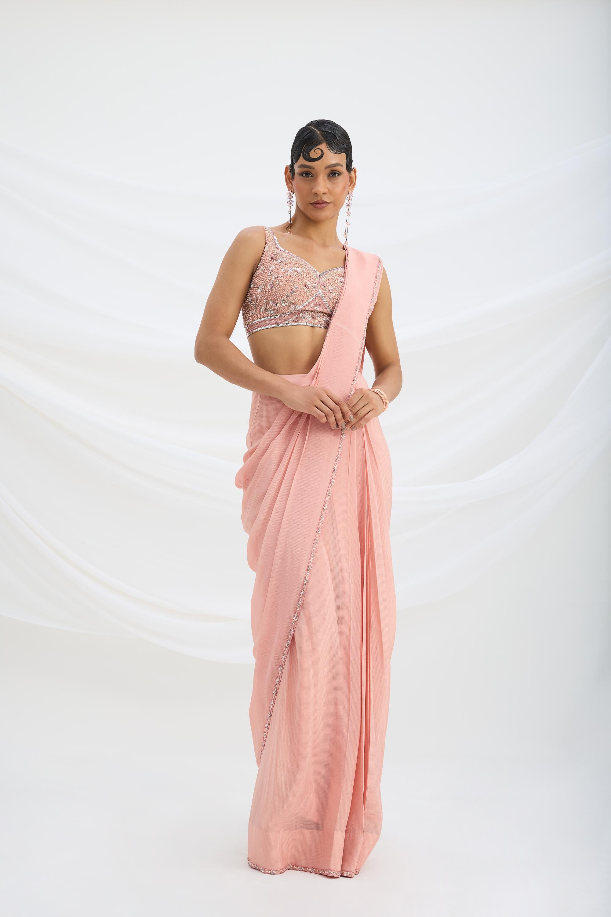 DRAPE SAREE SET