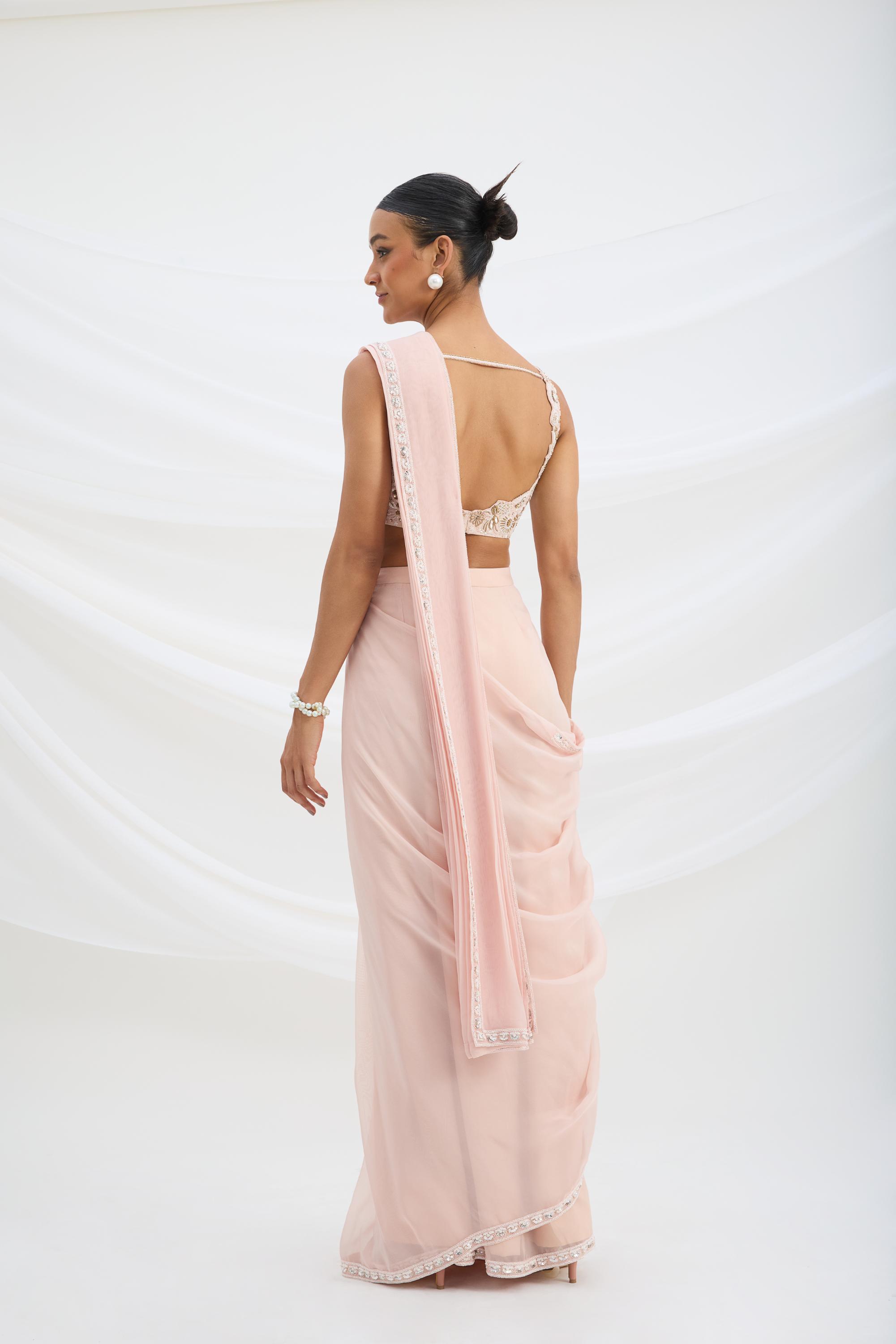 DRAPE SAREE SET