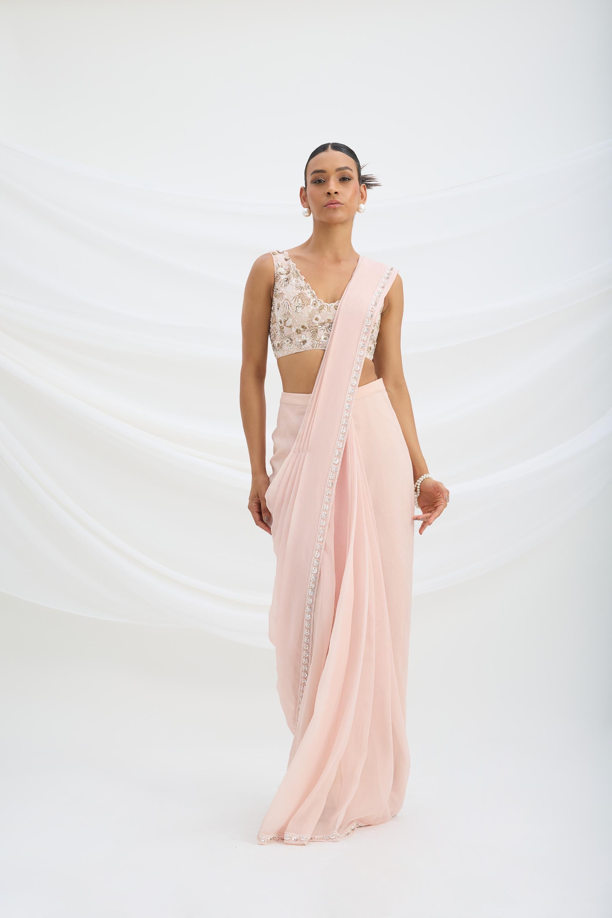 DRAPE SAREE SET