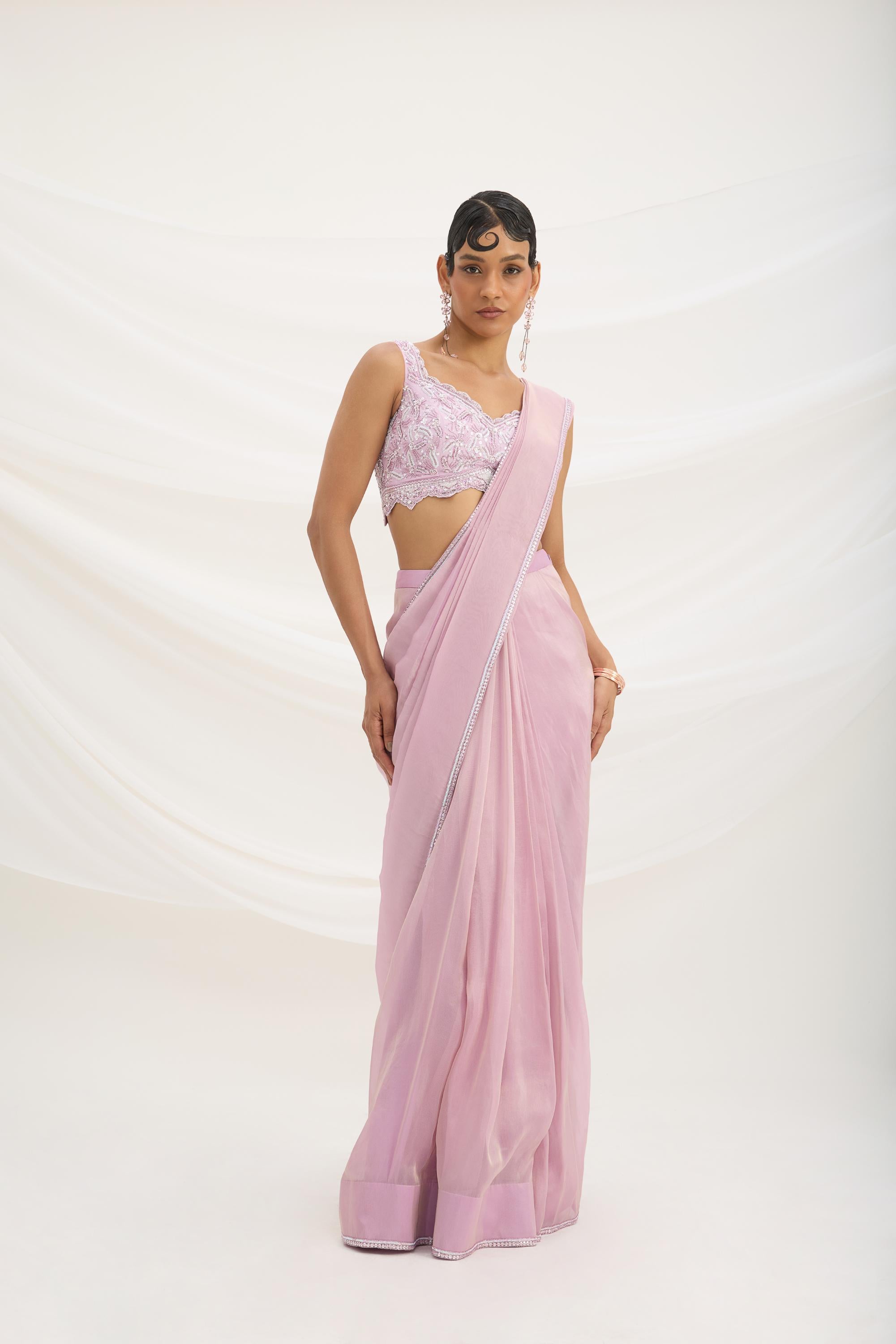 DRAPE SAREE SET
