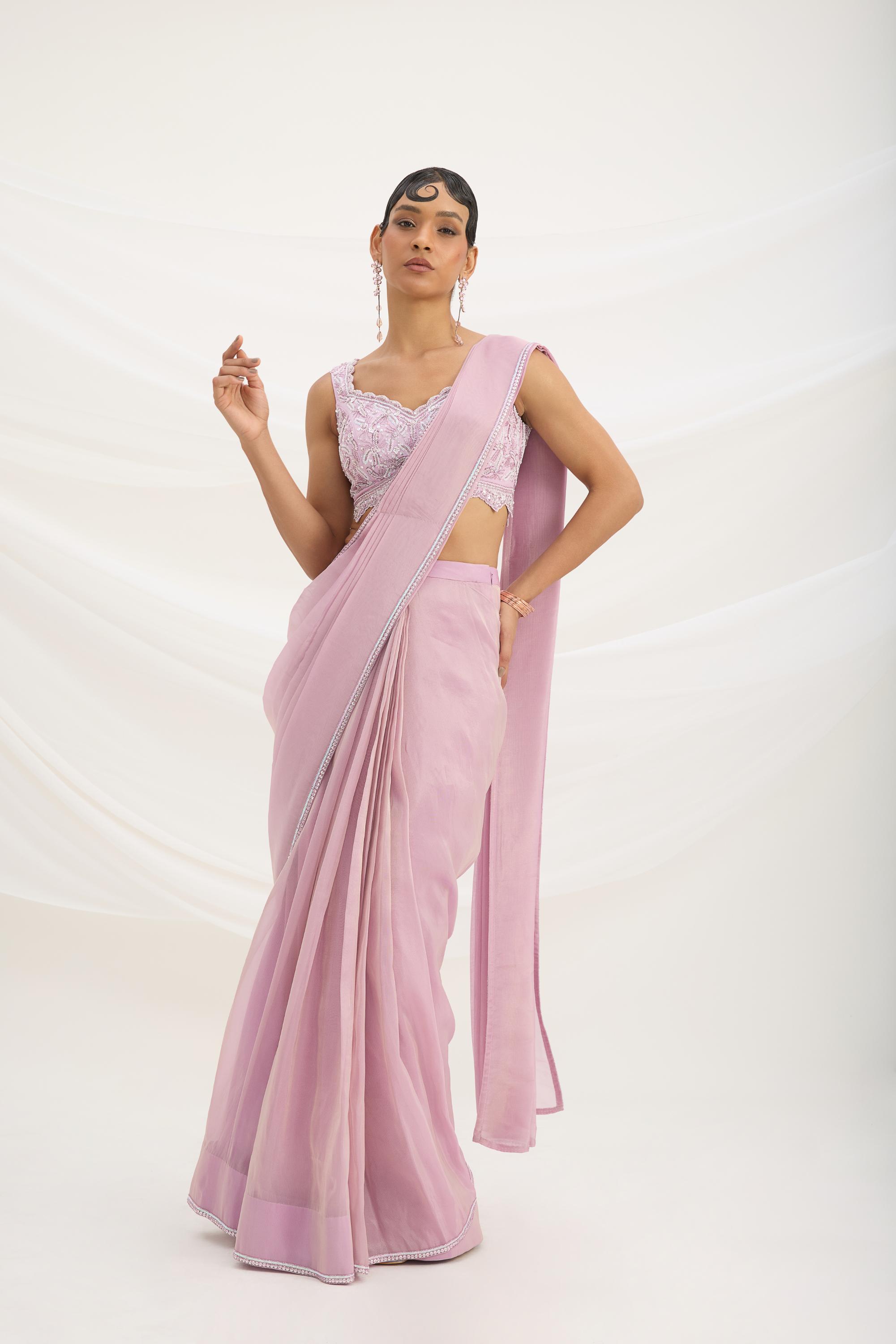 DRAPE SAREE SET