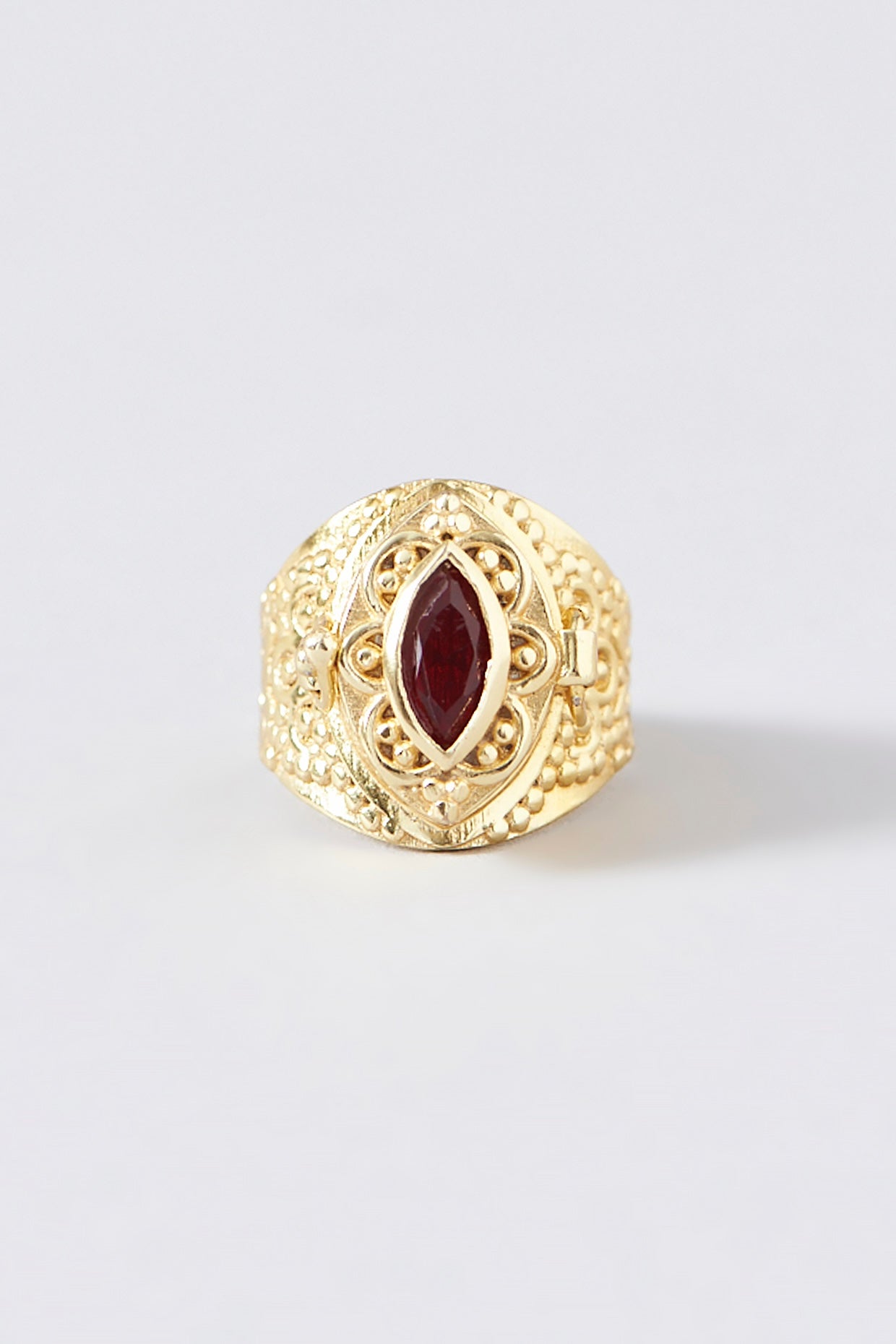 Garnet Poison ring