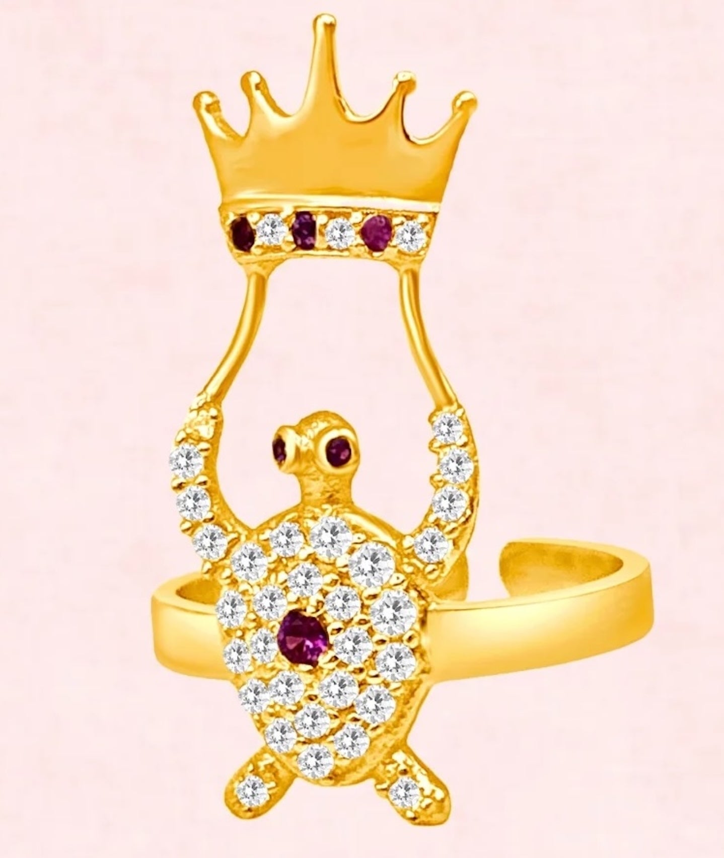 Turtle Crown Nail Ring