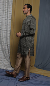 Olive printed kurta
